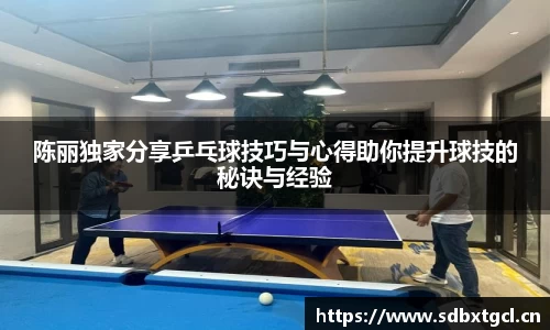 陈丽独家分享乒乓球技巧与心得助你提升球技的秘诀与经验